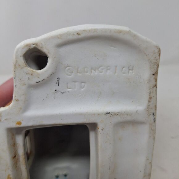 Vintage Longrich Ltd Christmas Village House Porcelain 7 Inch Painted Decoration - Picture 5 of 10